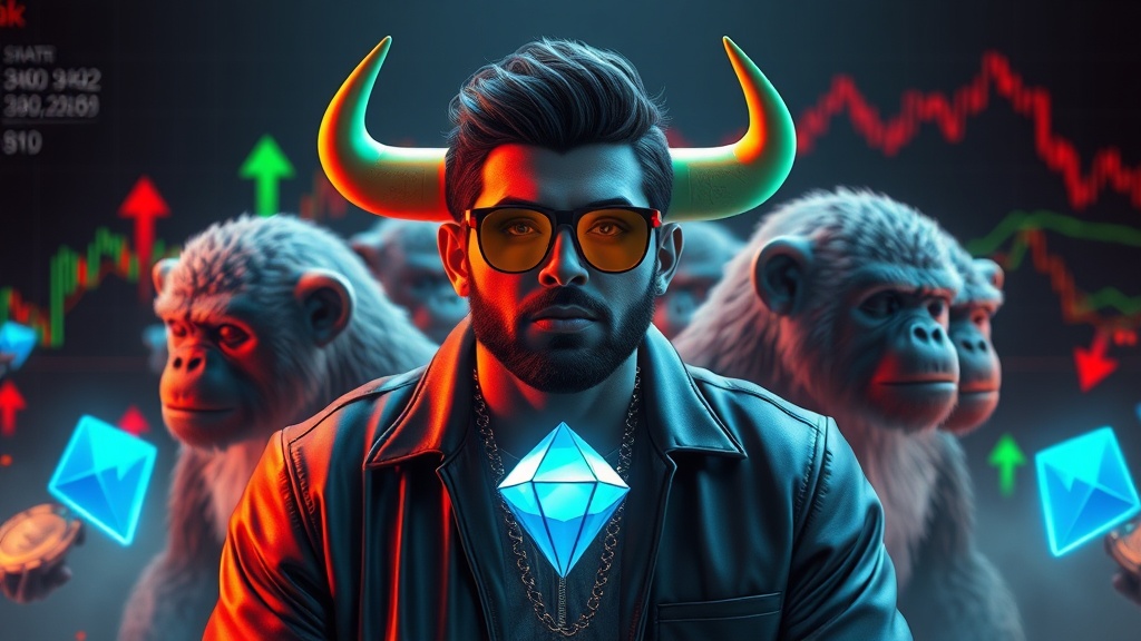 Cryptocurrency news visual illustration: Celebrity NFT Bull Steve Aoki Exits Crypto Holdings as Bored Apes Plummet 88%