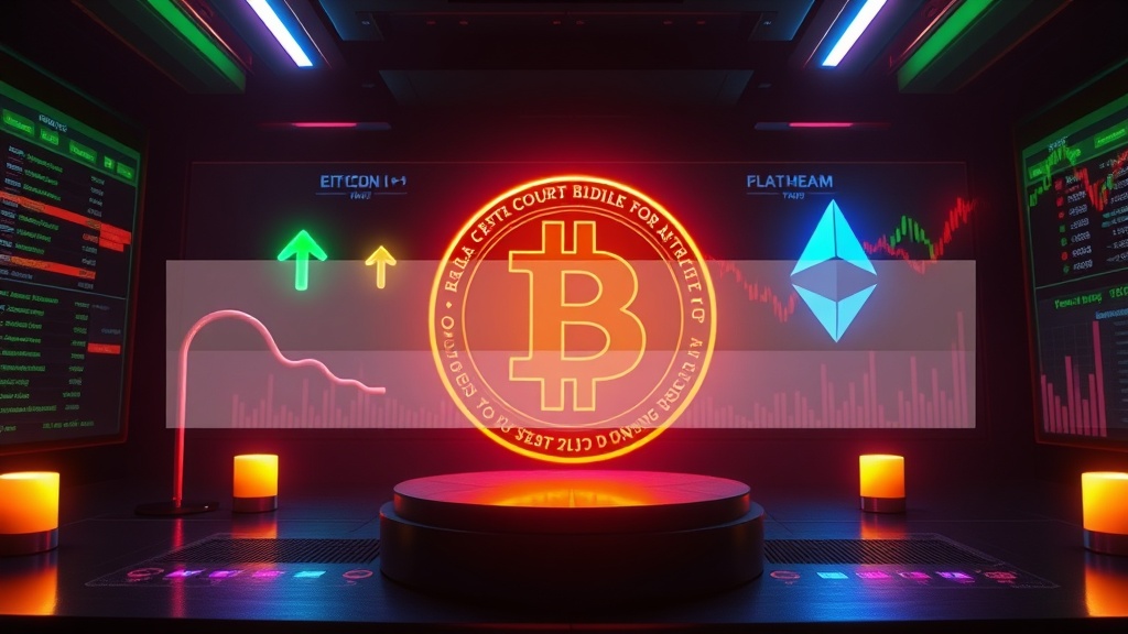 Cryptocurrency news visual illustration: DOJ and CFTC Seek Federal Court Order to Block Arizona Action Against Kalshi Prediction Markets