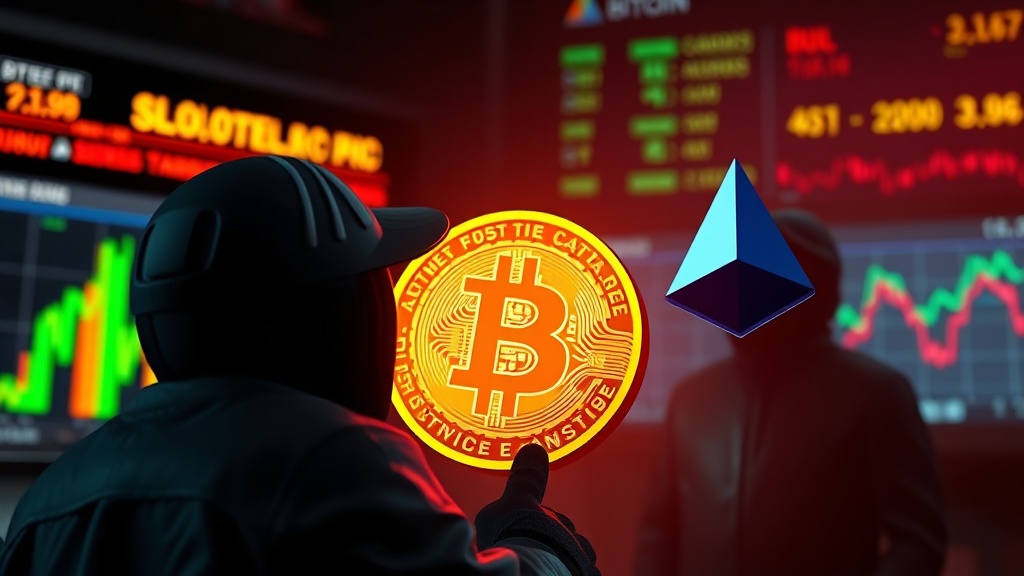 Cryptocurrency news visual illustration: DOJ Sting Exposes Crypto Wash Trading FBI Token Reveals Pervasive Market Manipulation