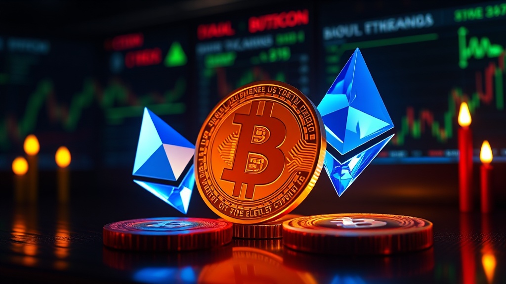 Cryptocurrency news visual illustration: Ether Outpaces Bitcoin as ETF Flows Split and Ethereum Activity Jumps 41% On-Week