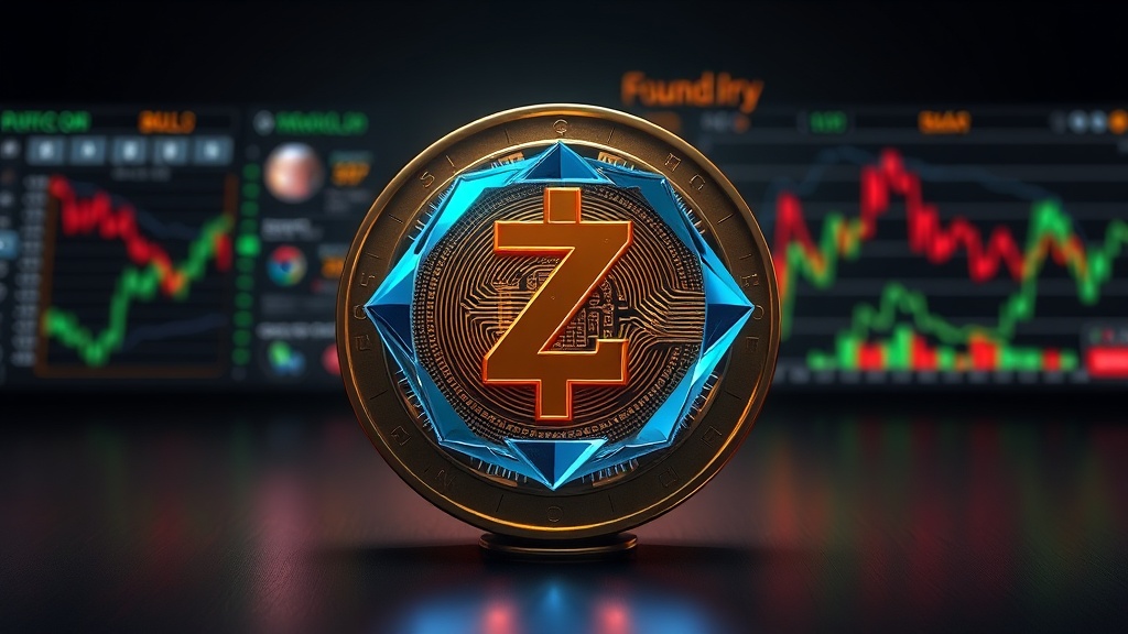 Cryptocurrency news visual illustration: Foundry's Zcash Mining Pool Hits 30% Hashrate, Unveils Block Explorer Amid Institutional Push