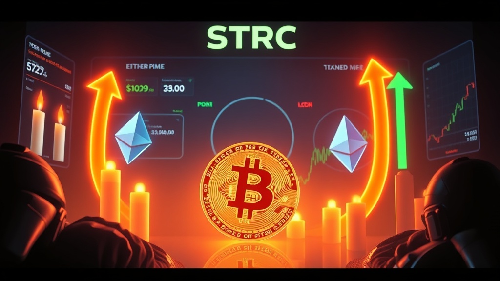 Cryptocurrency news visual illustration: STRC's Record Trading Day Fuels Strategy's Bitcoin Buying Spree Amid Market Fear