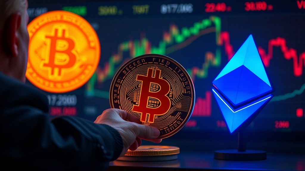 Cryptocurrency news visual illustration: Trump's Iran Regime Change Declaration Triggers Bitcoin Volatility A Skeptical Analysis