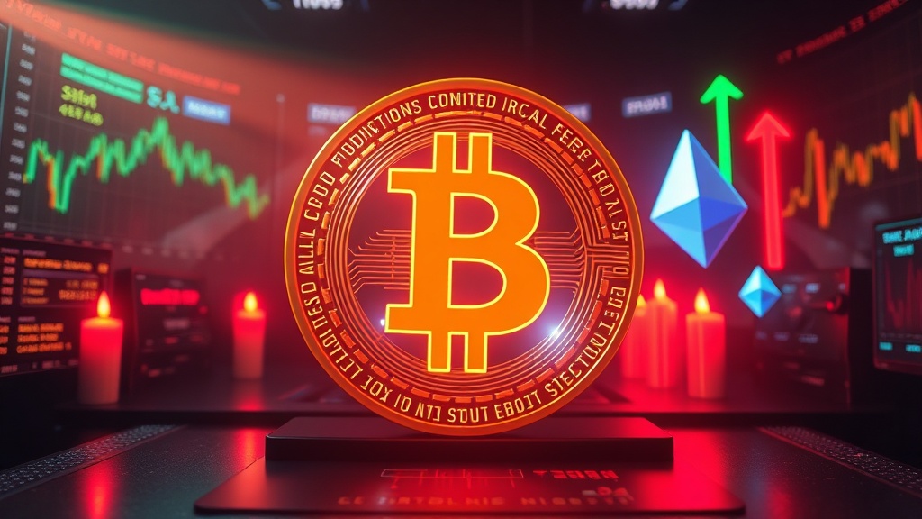 Cryptocurrency news visual illustration: Bitcoin Price Rejects at $83K as Trump Calls Iran Deal 'Big Assumption'